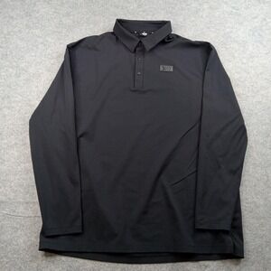 PXG Polo Shirt Mens XL Black Long Sleeve Golf Parsons Xtreme Performance Stretch